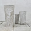 Vaso grigio in Fibreclay base quadrata ⩛ vendtia online In•Vasi