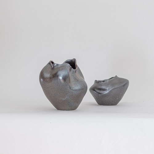 Vaso in porcellana color antracite moderno - vendita online su In-Vasi