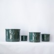 Vaso in terracotta  smaltata cilindrico verde acqua - In-Vasi