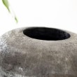 Vaso alluminio nero bombato decorato - vendita online su In-Vasi