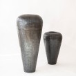 Vaso alluminio nero bombato decorato - vendita online su In-Vasi
