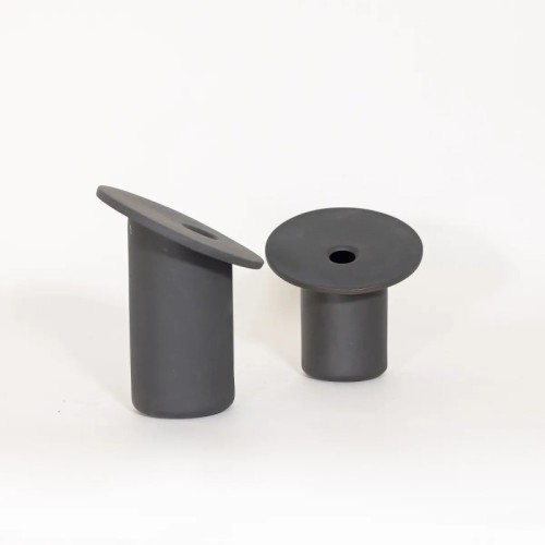 Vaso di design in porcellana nero opaco - vendita online su In-Vasi