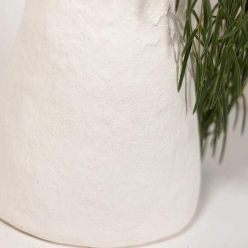Vaso etnico bianco a clessidra  - vendita online su In-Vasi