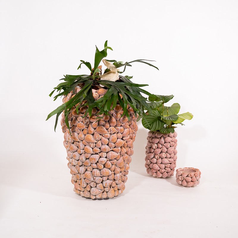 Vaso in ceramica scultoreo con fichi - vendita online su In-Vasi