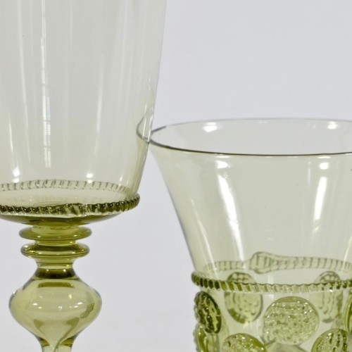 Bicchiere in cristallo di Boemia verde