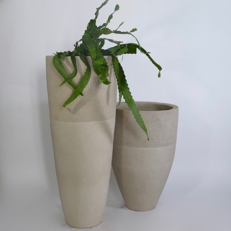 Coprivaso pura ceramica umber stone d16 - FloralGarden