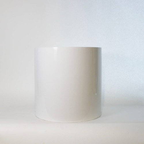 Vaso cilindrico in vetroresina bianca